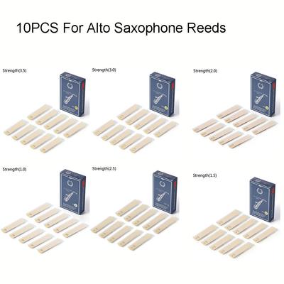 Palhetas de madeira para saxofone alto 10 peças 2,5 3,0 3,5 tamanho completo
