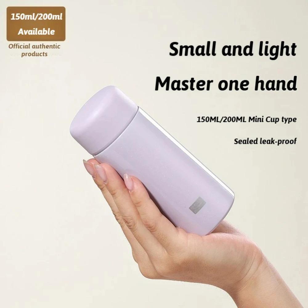 200ml Portable Thermos Cup with Tea Strainer 304 Stainless Steel Vacuum Thermal Insulation Pocket Cup Mini Water Bottle