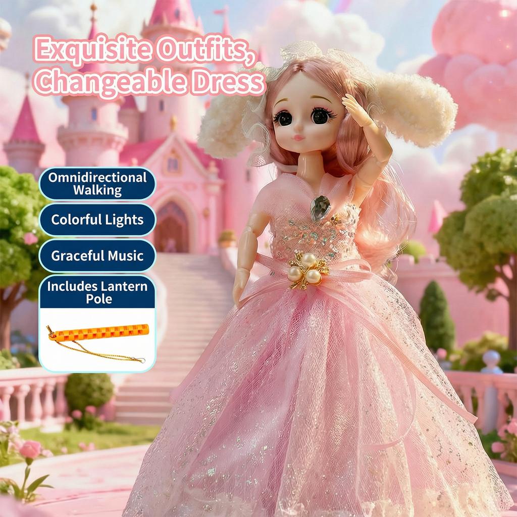 Electric Dancing Angel Doll Fashion Wedding Dress Princess Music Singing With Led Light For Girls And Kids Birthday Gift