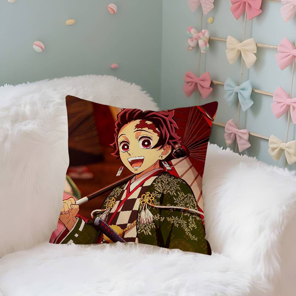 Cool Tanjiro Kamado-S Pillow Case Soft Decorative Pillow Covers Sofa Cushions For Living Room Cozy Ornamental Throw Pillows