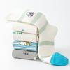 5 Pairs of Female Spring and Autumn New Student Cartoon Boneless Stripe Deodorant Wicker Socks