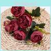 Peony Simulation Golden For Indoor Home Party Decoration Core Pack Peony Flower