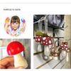 10PCS Unfinished Wooden Mushroom Natural Mini Wood Mushrooms for Arts and Crafts Projects Decoration, DIY Paint Color