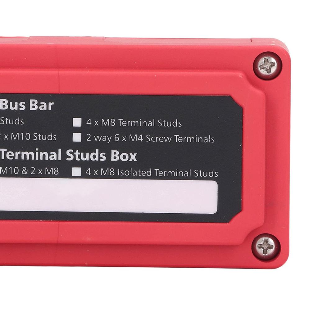Screw Terminal Distribution Blocks, Distribution Blocks M8 Screw Terminal Busbar DC 48V 300A for Auto Boat (Red (Sueded 4996))