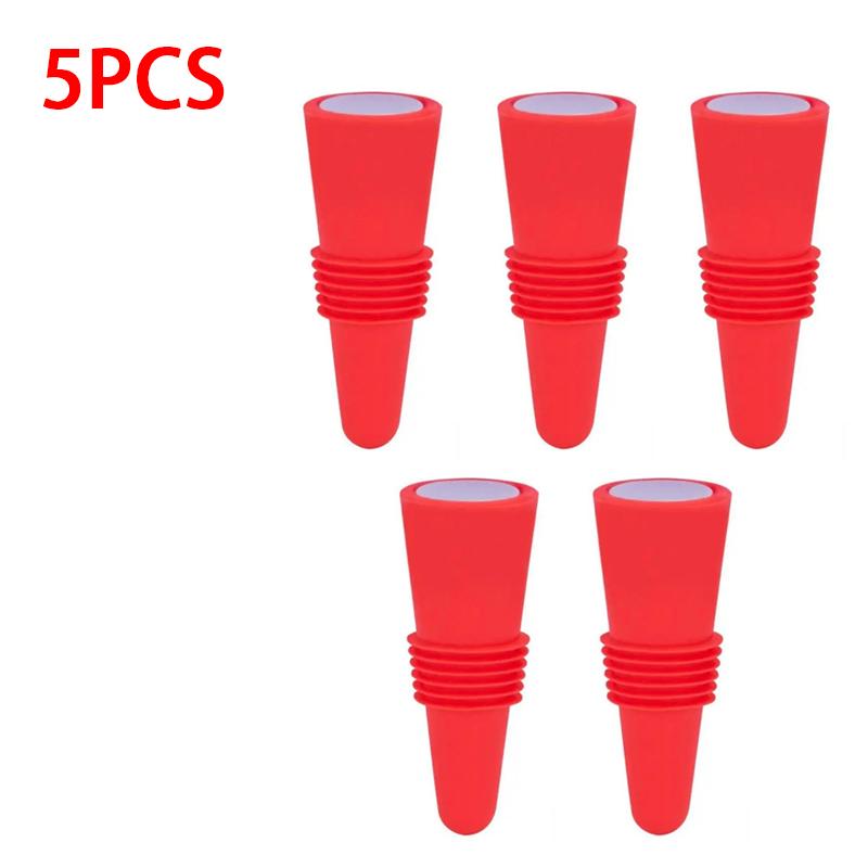 Reusable Silicone Wine Vacuum Stopper And Beverage Bottle Cap Champagne Bottle Sealer JPS002 - Kitchen And Dining Accessory