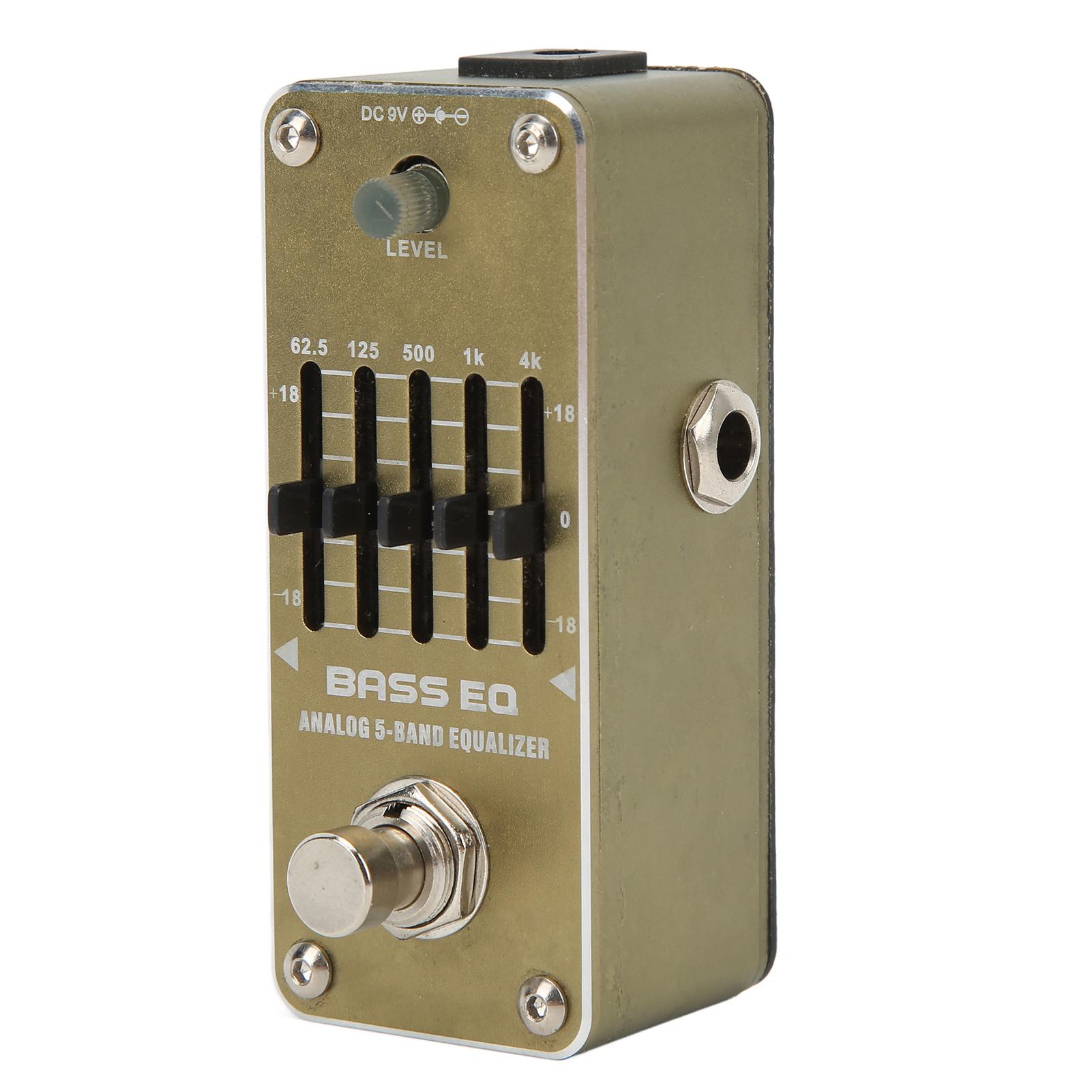 

Bass EQ Pedal Analog 5 Band Equalizer Mini Single Effect Metal Instrument Accessories AEB‑3