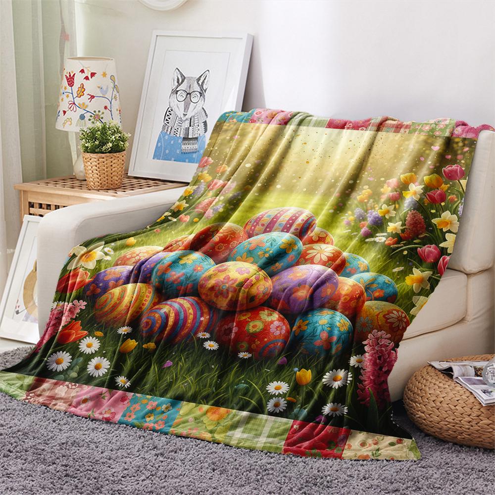 1Pc Cartoon Print Flannel Blanket, High Quality Comfortable for All Seasons, Home Decor, Warmth and Comfort, Perfect for Christmas Birthday Gift
