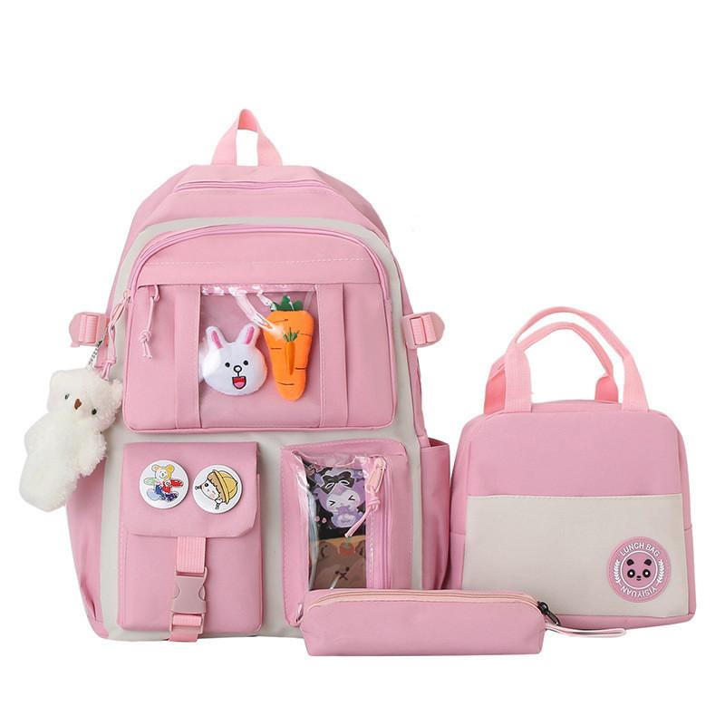 Fashionable Versatile Backpack Set For School And Outdoor Leisure In Multiple Colors