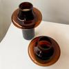 Glass Vase Geometric Arc Shape Transparent Coffee Colored Vase Flower Arrangement Terrarium Home Decoration Accessories