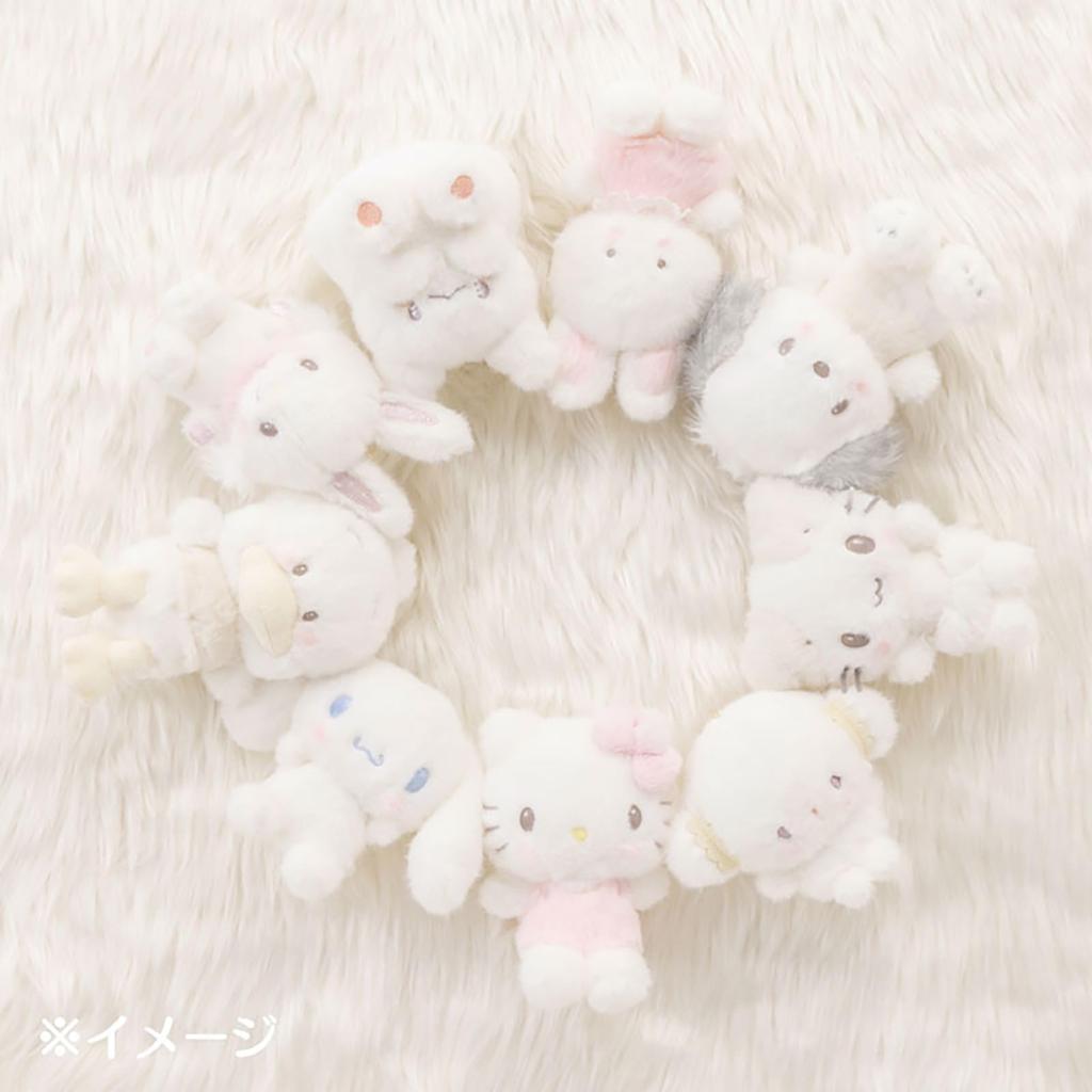 Sanrio Mascot Holder On a Fluffy White Hanamaru Ghost 575933 (Napping Cloud)