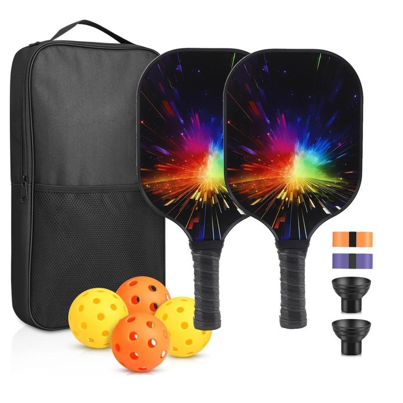 Carbon Fiber Pickleball Paddle With Silicone Ball Retriever Grip Tape Set USAPA Certified Tournament Play