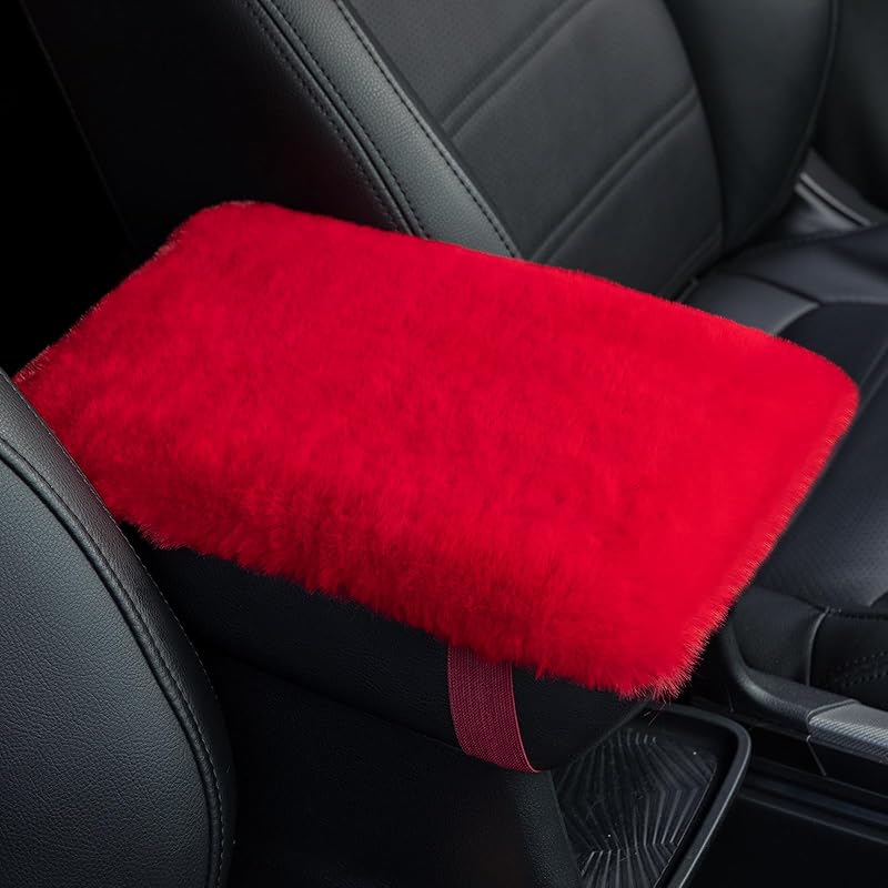 SEG Direct Auto Center Console Cover, Furry Car Armrest Cover, Soft Fluffy Middle Console Pad, Car Armrest Seat Box Cover For Women Men, Universal