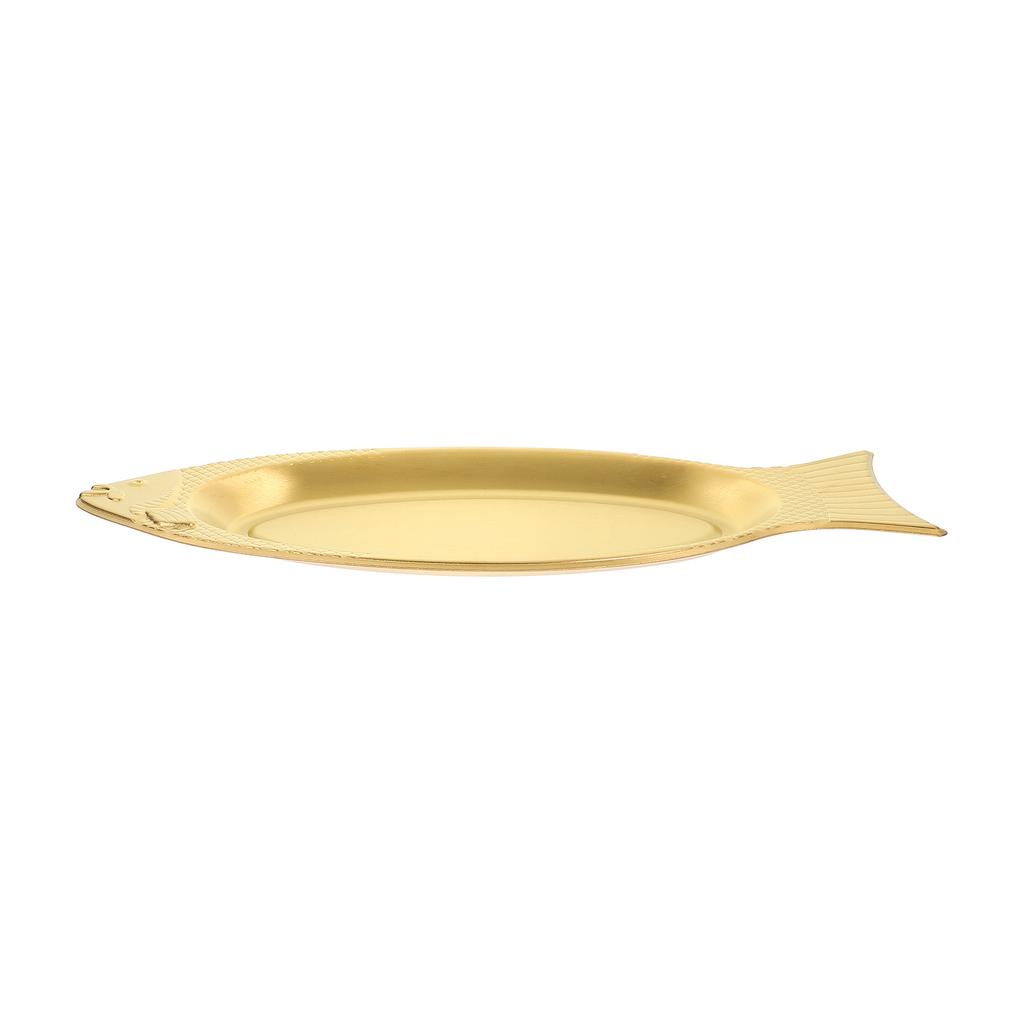 Serving Plate for Grilled Fish Stainless Steel Steamed Kitchen Gadget Fish Shaped Food Plate Home Use