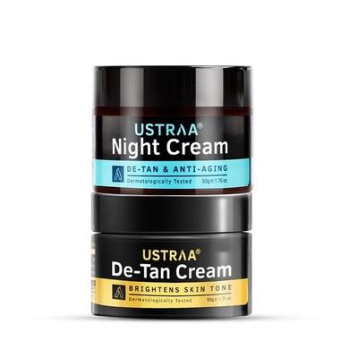 Krem do twarzy De-Tan dla mężczyzn - 50g | Wyrównuje koloryt skóry, skuteczne usuwanie opalenizny, bez wybielacza i kremu na noc - De-tan & Anti-aging - 50g