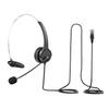 Headset de Chamada para Call Center Unilateral com Cancelamento de Ruído, Microfone e Controle de Som Ajustável