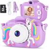 Kids Camera Digital Camera for Age 3-8, 1080P Toddler Camera for Kid with 32GB SD Card, Toddler Girls Toys Age 6-8, Christmas Birthday Gifts for