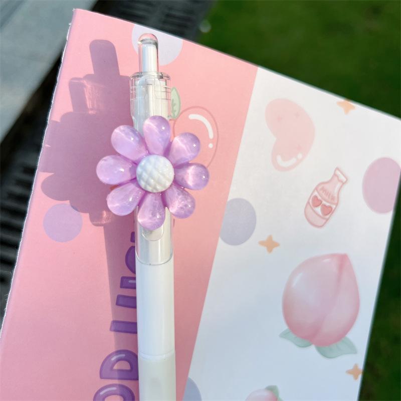 Adorable Sunflower Press Gel Pen Kawaiii Stationery Pens for Writing Pretty Stationery School Supplies Office Accessories