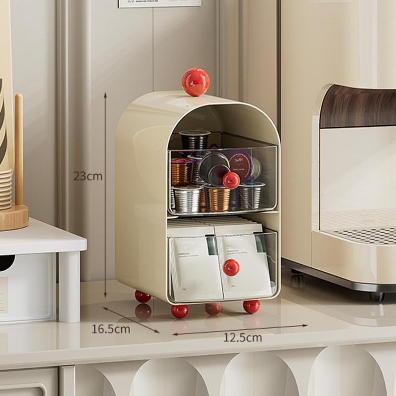 Tea Bag Storage Box Coffee Capsule Storage Rack Office Bar Multi-Layer Desktop Storage Box Tea Storage Box