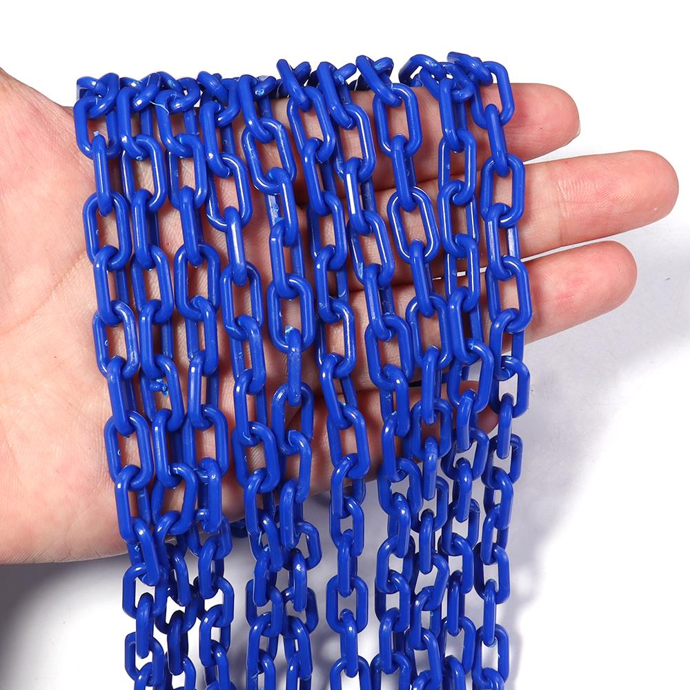 10pcs 50cm Colorful Acrylic Link Chains Extension Chains For Jewelry Making DIY Necklace Bracelet Keychain Bag Chain Accessories