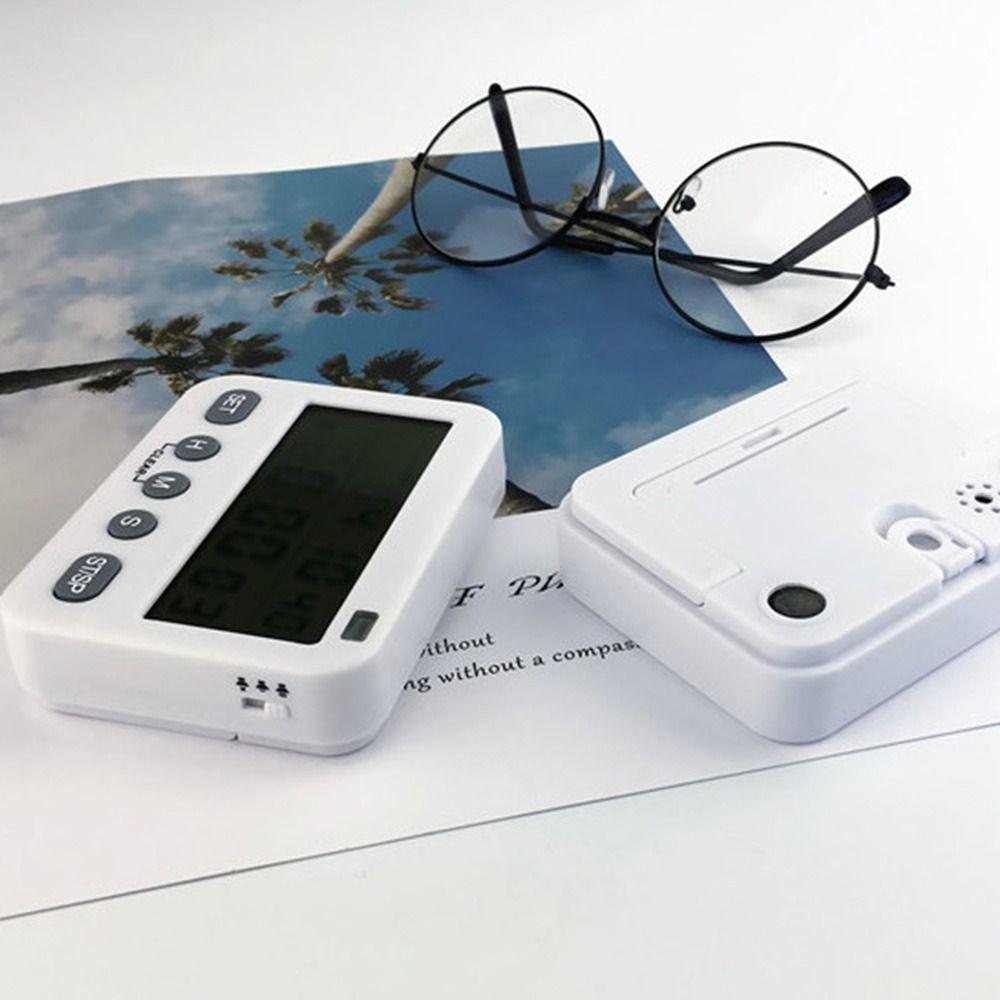 Dual Screen Kitchen Timer Vibration Cooking Timer LCD Reminder Timer  for Students' Learning
