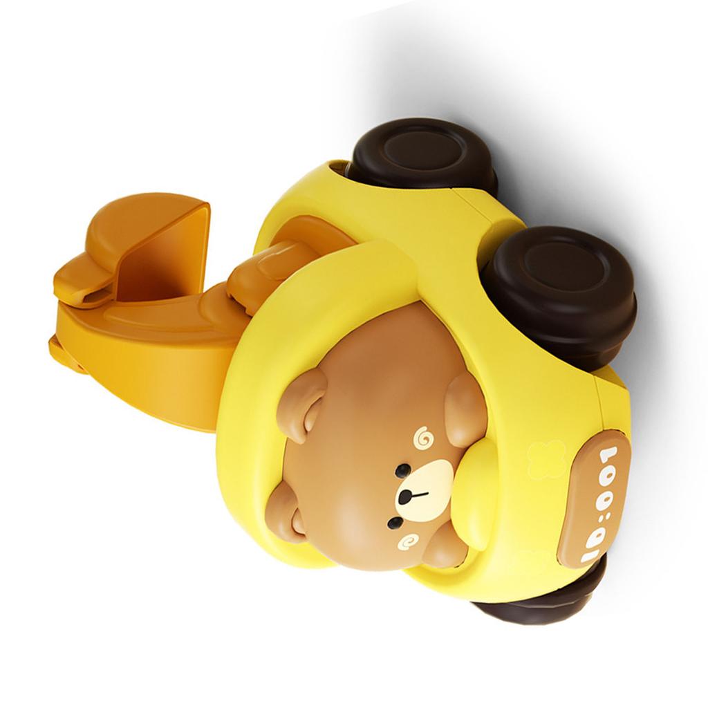Toy Excavator Truck Inertial Design Cute Cartoon Bear Plastic Portable Kids Mini Construction