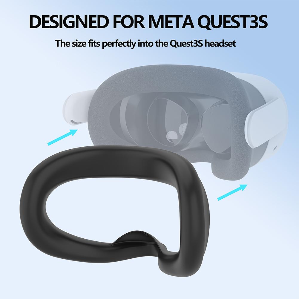 Para Meta 3s VR Óculos Sombreamento Silicone Máscara Acessórios VR Leve Máscara Facial Conforto F2Q4