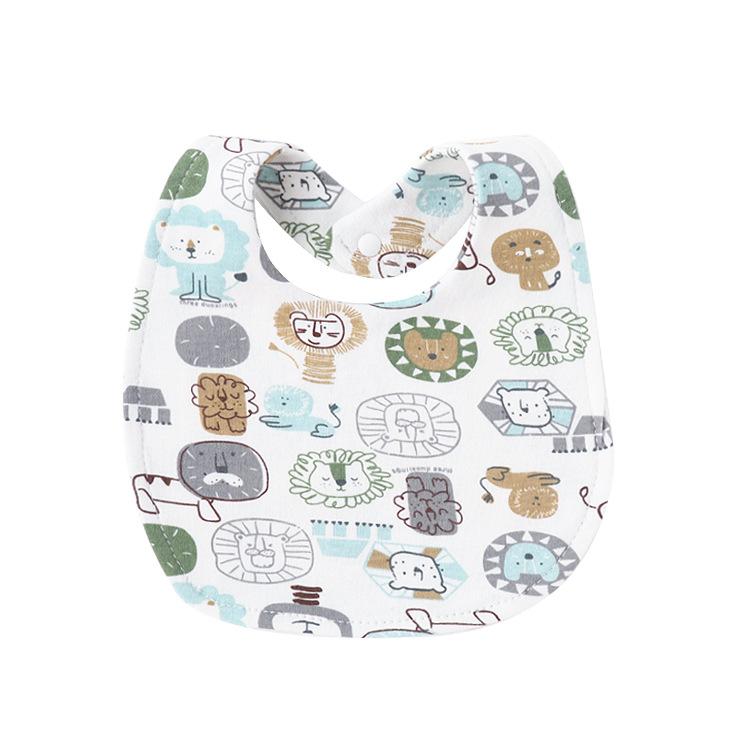 Newborn Baby Bibs Pure Cotton Double Layer Drool Bibs High Absorbency Burp Cloths For Infants Toddlers Soft Skin Friendly