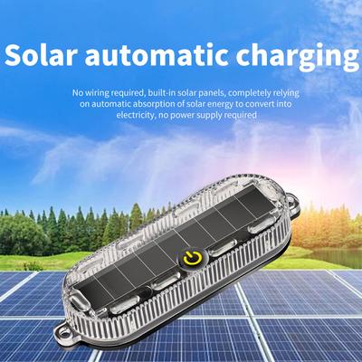 Solar Car Anti Rear-End Strobe Security Light Simulated Anti-Theft Flashing Alarm Lamp Vibrate Sensor Warning Signal Lamp