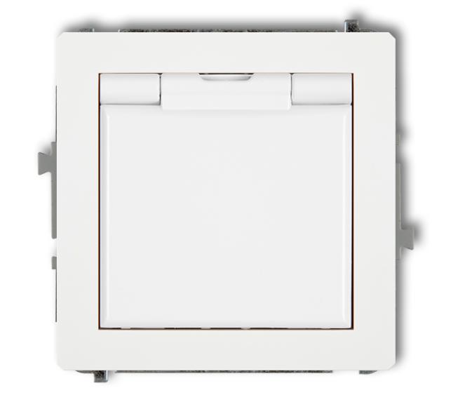 Deco Splashproof Socket Z/U (White Flap) White Dgpb-1Zp