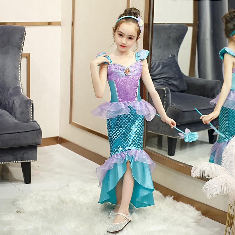 Girls' Puff Sleeve Mesh Princess Dress – Fashionable Summer Style