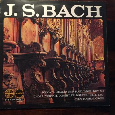 LP Record JOHANN SEBASTIAN BACH SVEN JANSSEN  Toccata Adagio and Fugue In C Majo ST2107 Golden Sound Cl Germany Classical Used