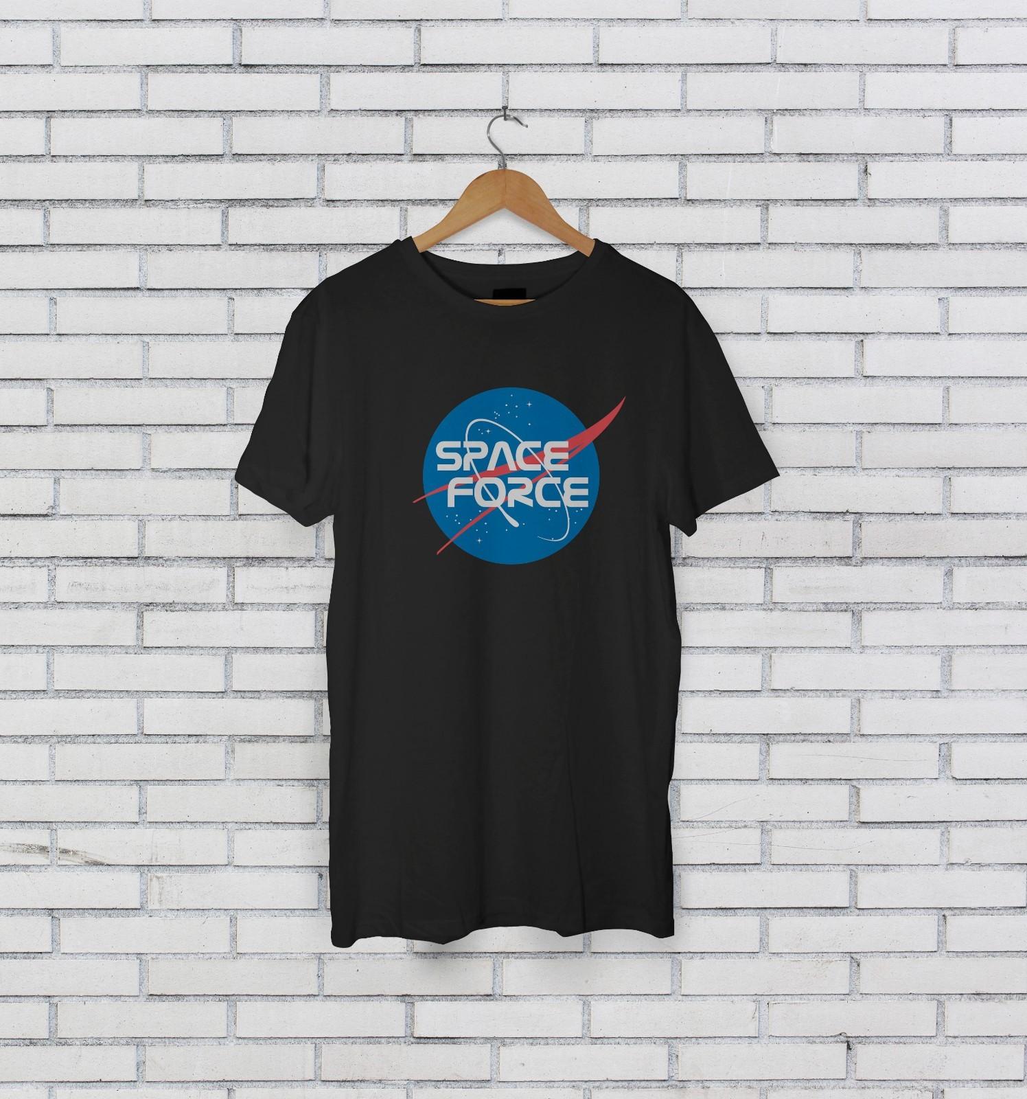 Space Force T-Shirt Mens Womens Tees Top DONALD TRUMP L