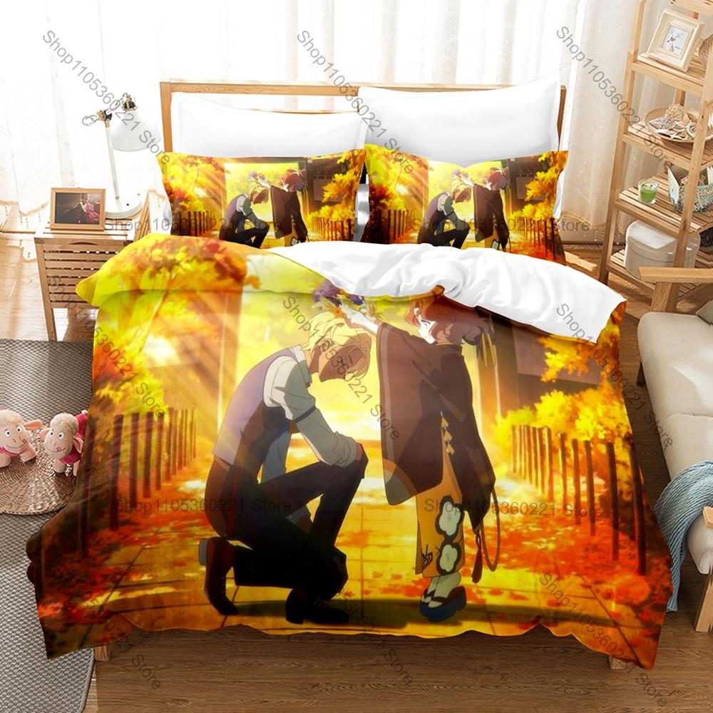 Cool Hinagiku & Sakura Spring Ritual Art Print Duvet Cover + 2 Pillowcases Twin Full Queen King Fantasy Anime Bedding Set