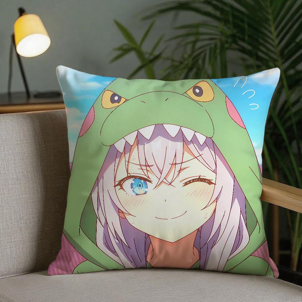 Anime Cute Alya RRoshidere Pillow Case Square DoubleSided Printing Sofa Cushion Cover Pillowcase Bedroom Bedside