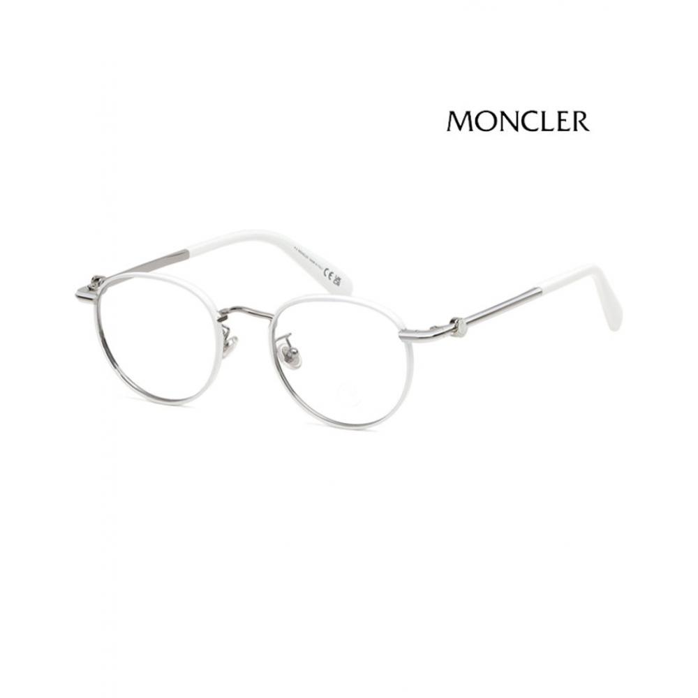 

Moncler Оправа для очков Moncler Ml5204h 021 Роскошная круглая белая серебристая металлическая оправа