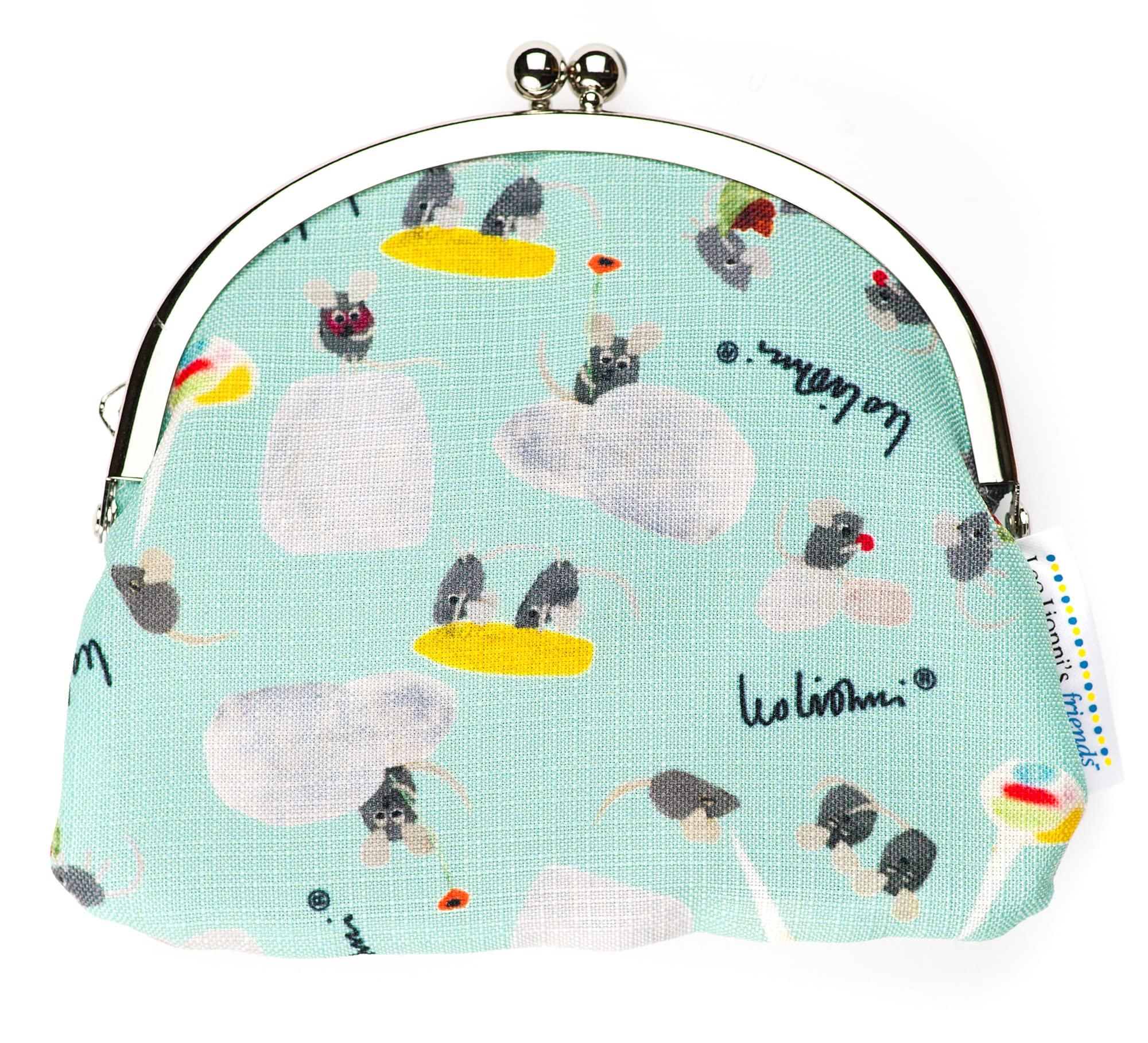 

Leo Lionni clasp purse with Frederick print (sax)