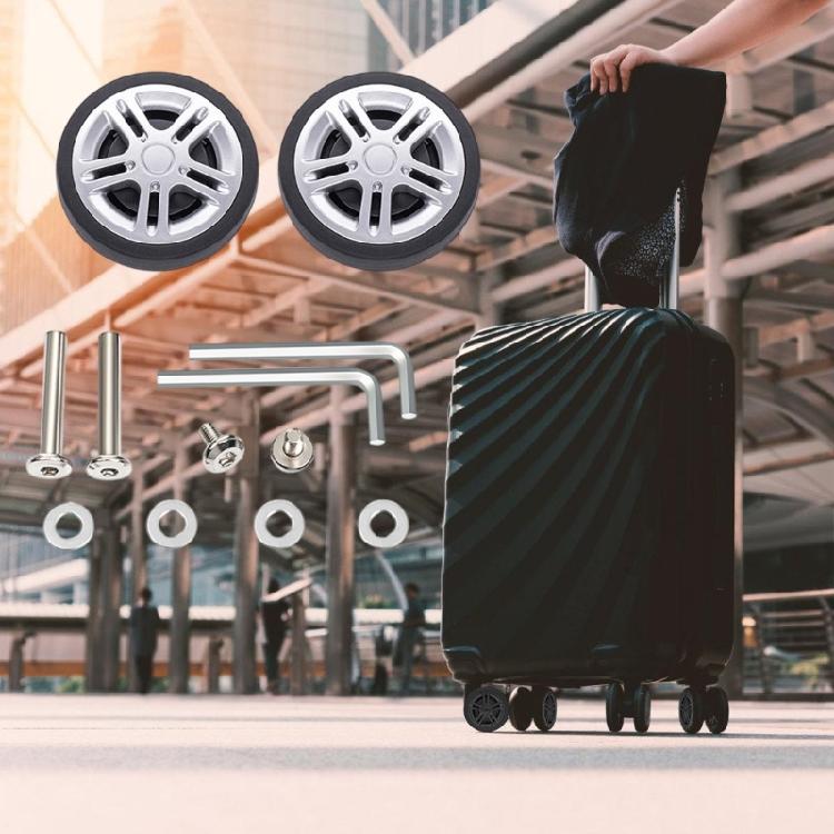 2PCS Plastic Suitcase Replacement Rollers Quiet Wheels Easy Install Assembly Practical Travel Luggage Casters