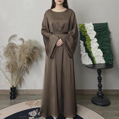 Vestido robe turco de cor sólida e vários tamanhos do Oriente Médio