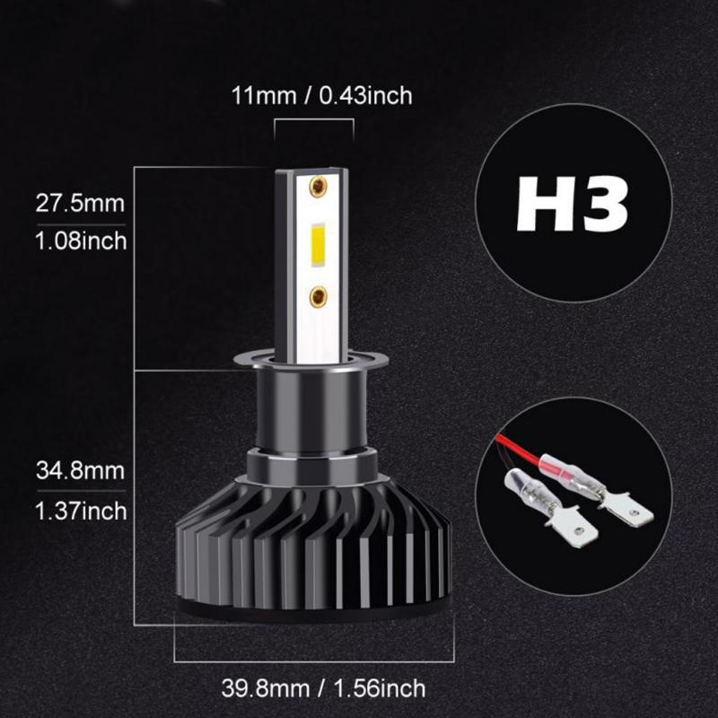 20000LM 4500K 6000K 8000K 3000K HB3 HB4 9005 9006 H3 H1 H8 H7 H4 H11 H9 9012 Bulb Canbus Led Car Headlight 110W