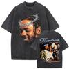 Rapper Kendrick Lamar Großes Gesicht Grafik T-Shirt Nicht Wie Wir Mr. Morale The Big Steppers T-Shirts Herren Hip Hop Übergroßes T-Shirt