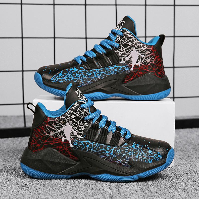 Zapatillas de baloncesto juveniles para hombre de caña alta de malla transpirable, antideslizantes y resistentes al desgaste, zapatillas de combate real para estudiantes, zapatillas deportivas para niños, para mujer