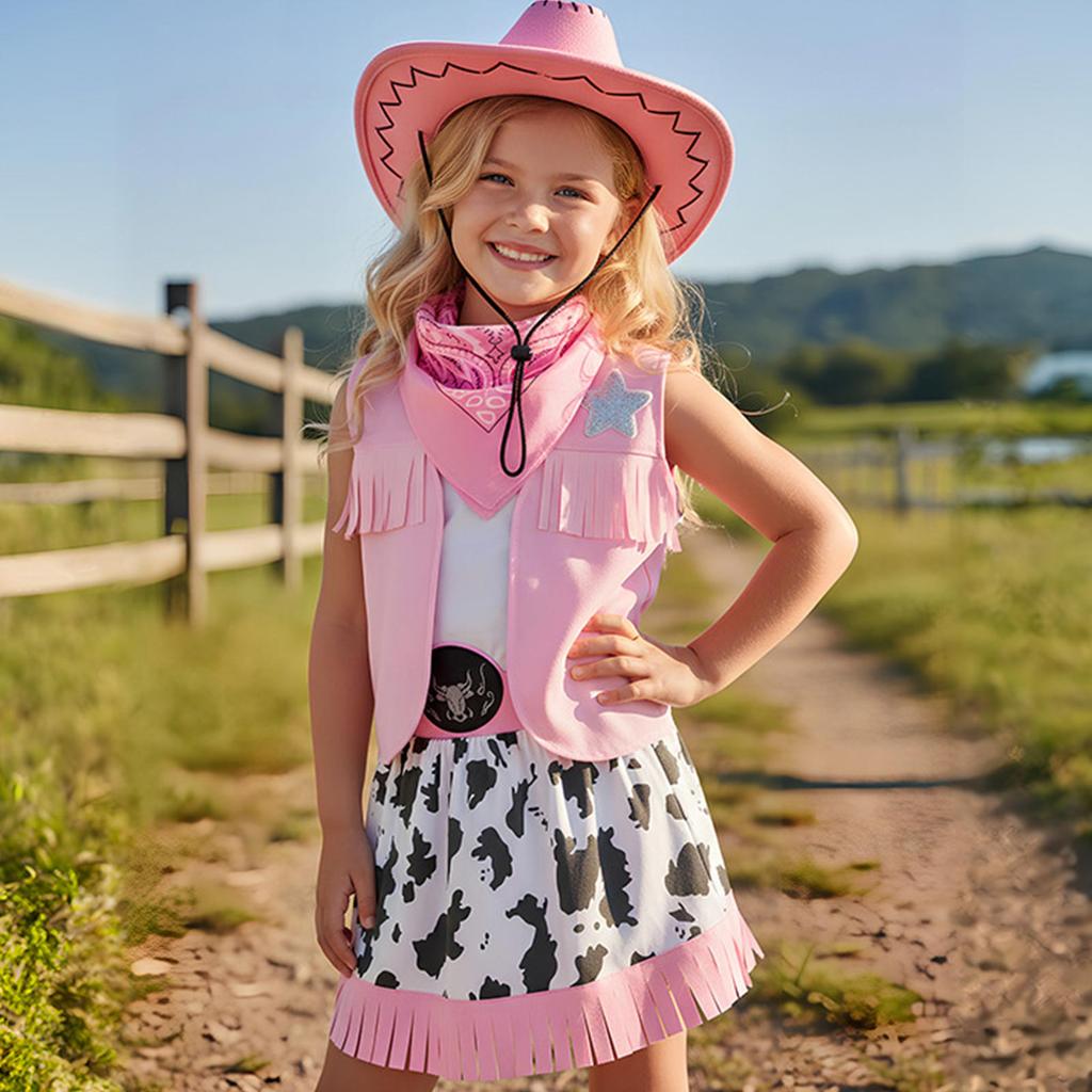 Western-Cowboy-Kostüm für Kinder Halloween-Cowboy-Outfit-Set für Party-Auftritte und Cosplay