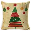 Christmas Celebration Pillow Elk Snowman Festive Cushion Cover Red Sofa Back Cushion Pillow Cover