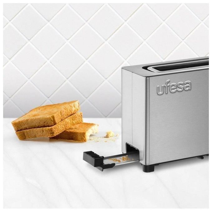 Grille-Pain - Ufesa - Plus Delux - Acier Inox - 1050W - 1 Fente Extra Large