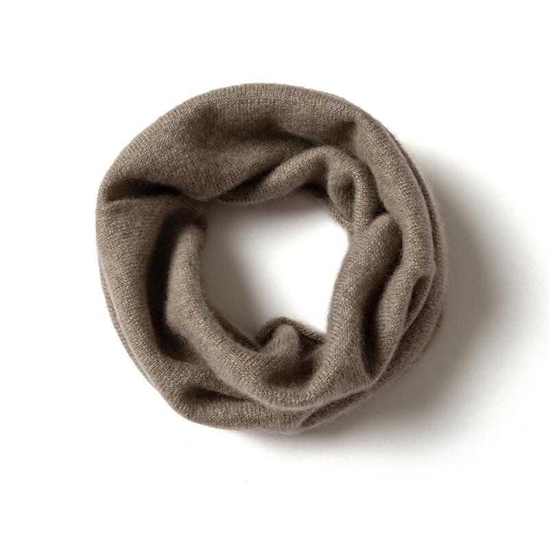 Férfi 100% Kasmír Sál: Meleg kötött nyakmelegítő őszre/télre, Sokoldalú egyszínű. 33x23 cm black