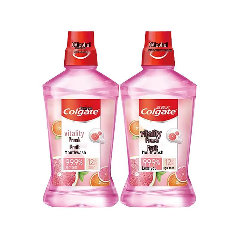 Colgate Vitality Fresh Fruit Mouthwash Twin Pack