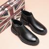 Men's Shoes Winter 2025 New Platform Casual Leather Shoes Men's High-top Thermal Tooling Martin Boots British Chelsea Boots