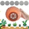 50Pcs Flower Pot Hole Mesh Pad Round Drainage Hole Screens Mat Prevent Soil Loss For Garden Plant Bonsai Bottom Grid Gasket