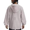 Under Armour Série de Treinamento Feminino UA Cinch Dry Leve com Capuz Durável Moda Jaqueta Feminina Alba-Cinza Rosa 1389502-009