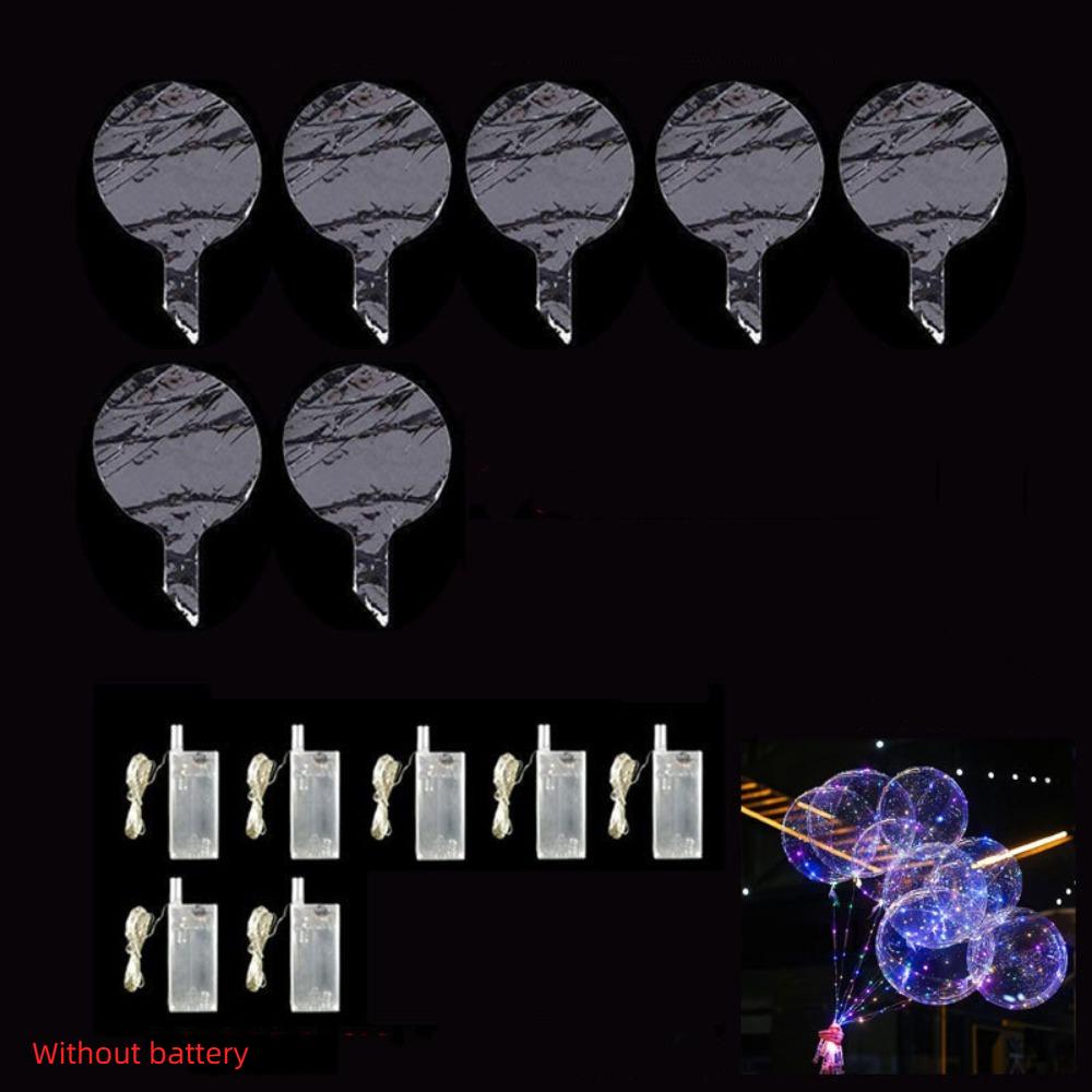 7pcs 20inch Transparent Led Bobo Balloons Glow in The Dark Light Up Bobble Balls  Wedding